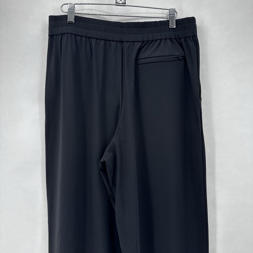 Athleta Pinnacle High Rise Trouser Womens 10 Black Wide Leg Knit Athleisure City - Picture 8 of 12